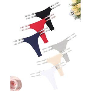 Women's Multi Color Sexy Brazilian Tanga Panties Low Waist Nylon Thong Underwear